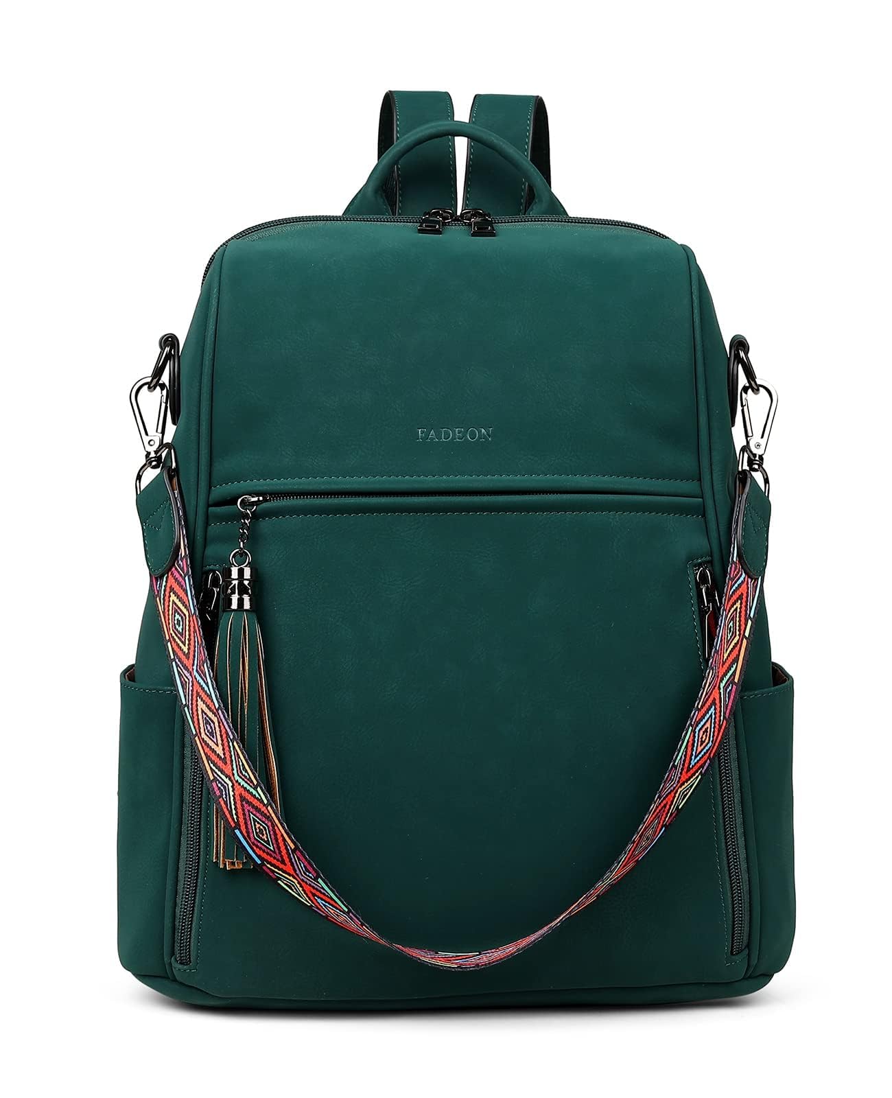 FADEON Leather Backpack Purse For Women Fashion Shoulder Bag Women's Leather Tra