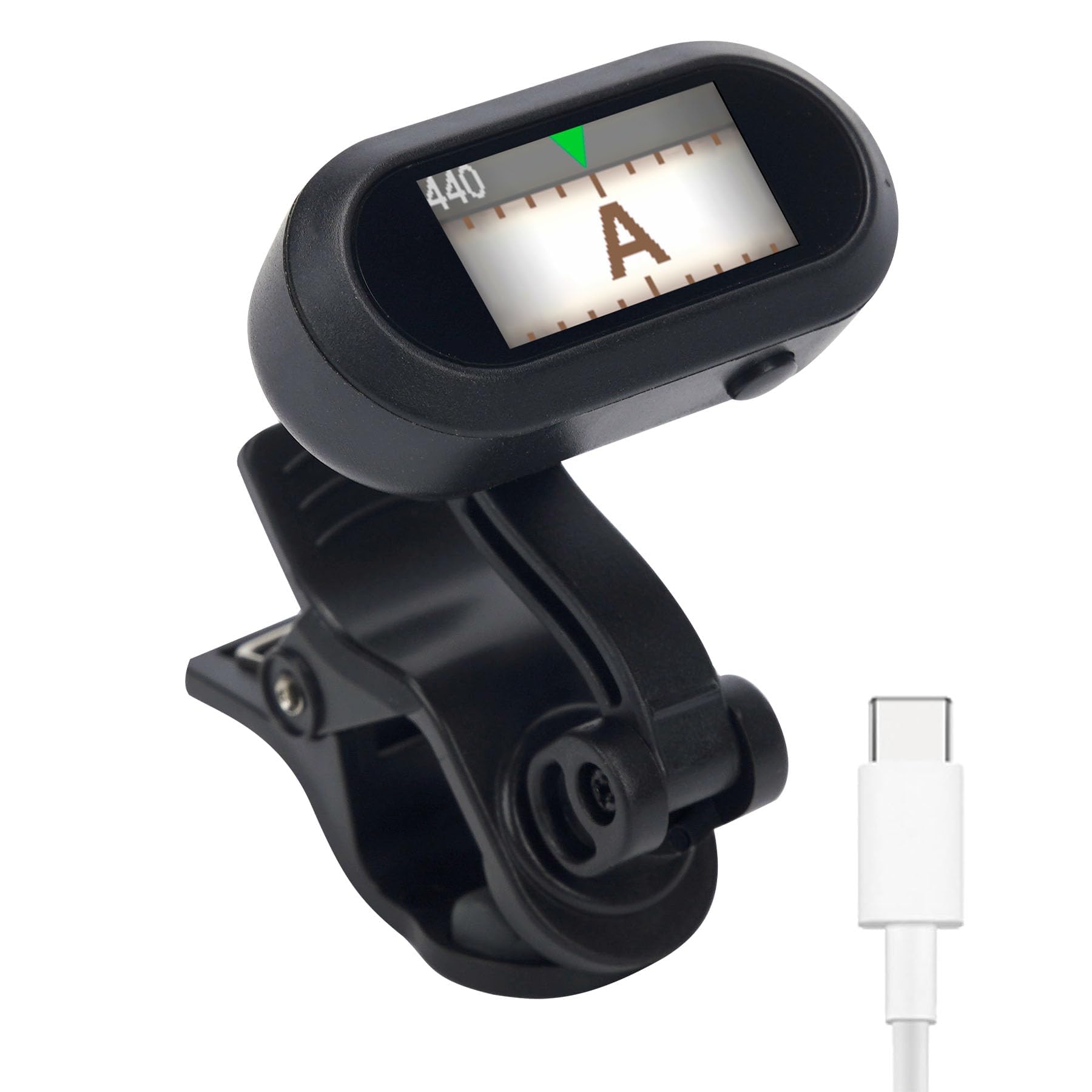 Sondery Rechargeable Clip On Tuner TFT for Guitar Ukulele Violin Banjo | Easy to