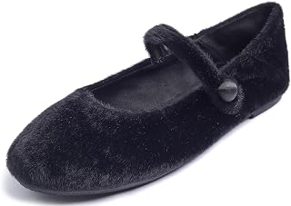 Feversole Women's Soft Breathable Mary Jane, Women's Canvas Mary Jane Trainers