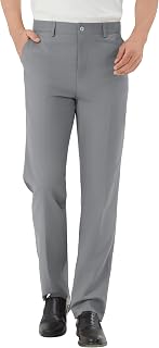 Mens Tall Classic Fit Flex Flat Front Dress Pants for Business & Office
