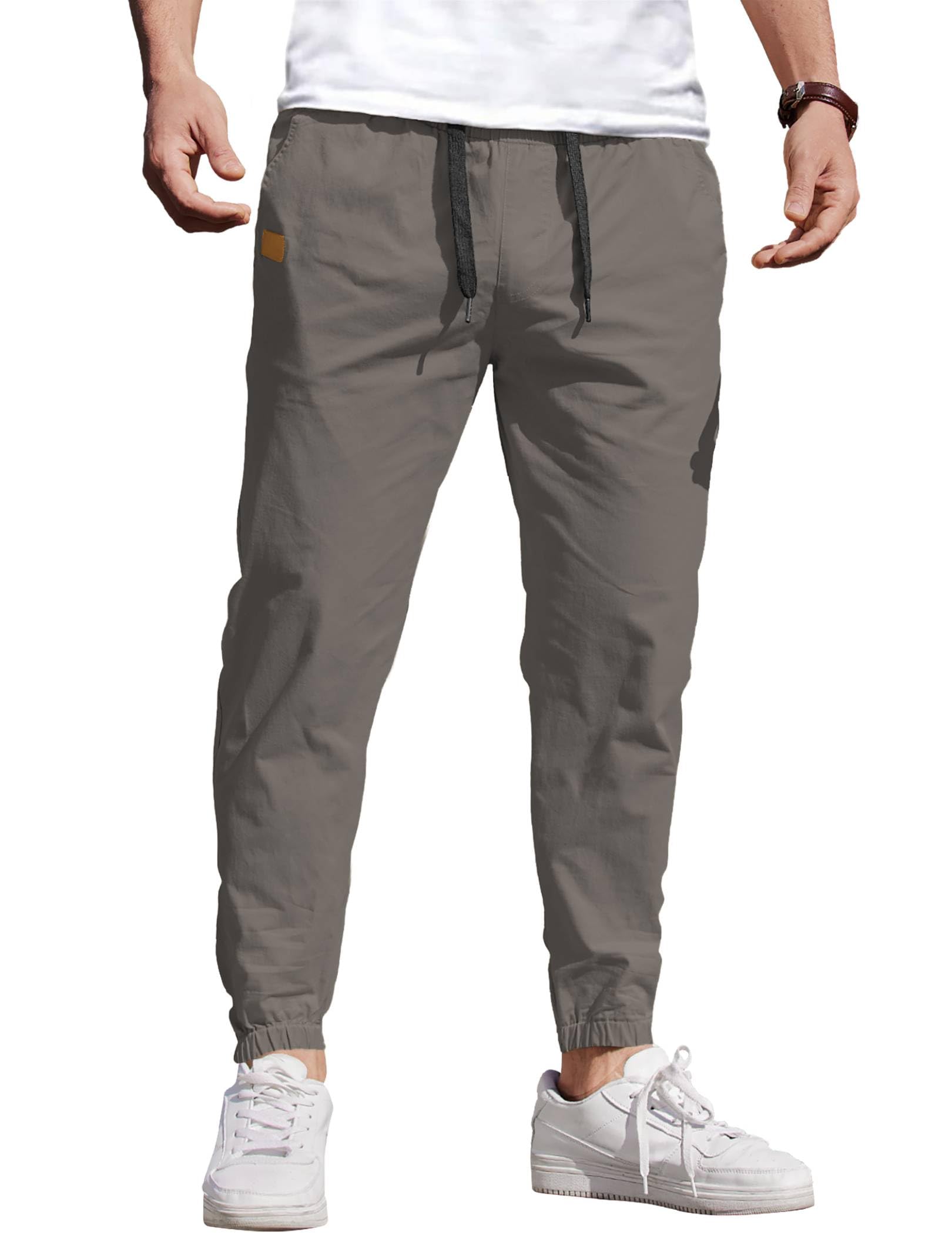COOFANDY メンズ カジュアル ジョガーパンツ 伸縮性 ドローストリング チノカーゴパンツ ハイキング アウトドア トラックスウェットパンツ