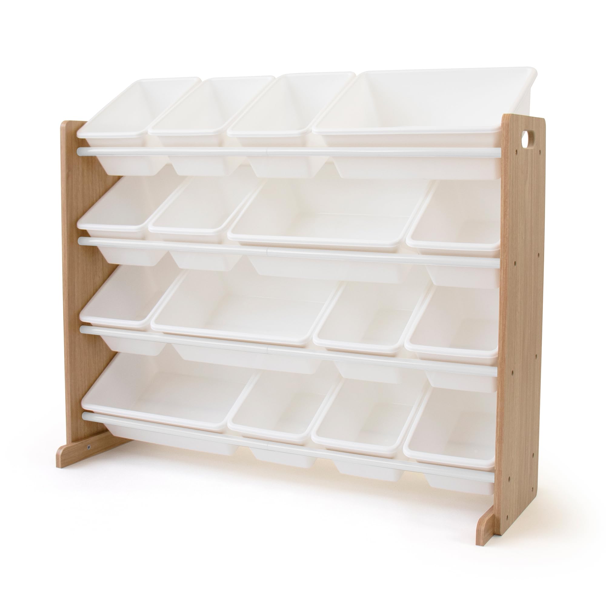 Humble Crew Supersized Toy Storage Organizer with 16 Removable Bins, Natural/Whi
