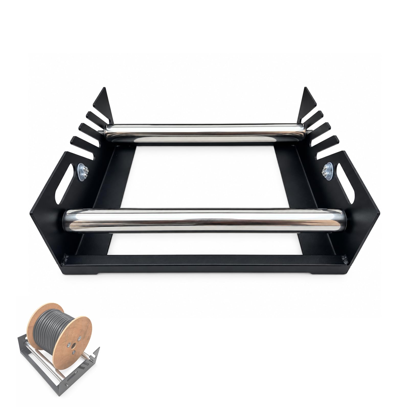 WHLZYEVA Cable Reel Roller Stand, Heavy Duty Wire Reel Dispenser | Dual roller r