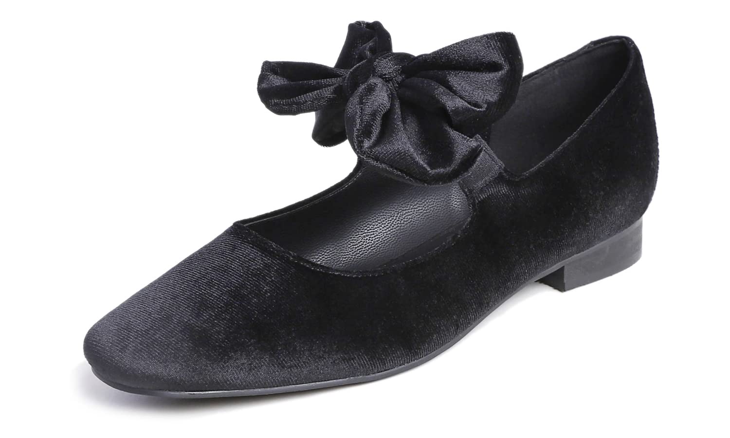 Feversole Women's Mary Jane Fashion Square Toe Square Toe Easy Buckle Low Heel S