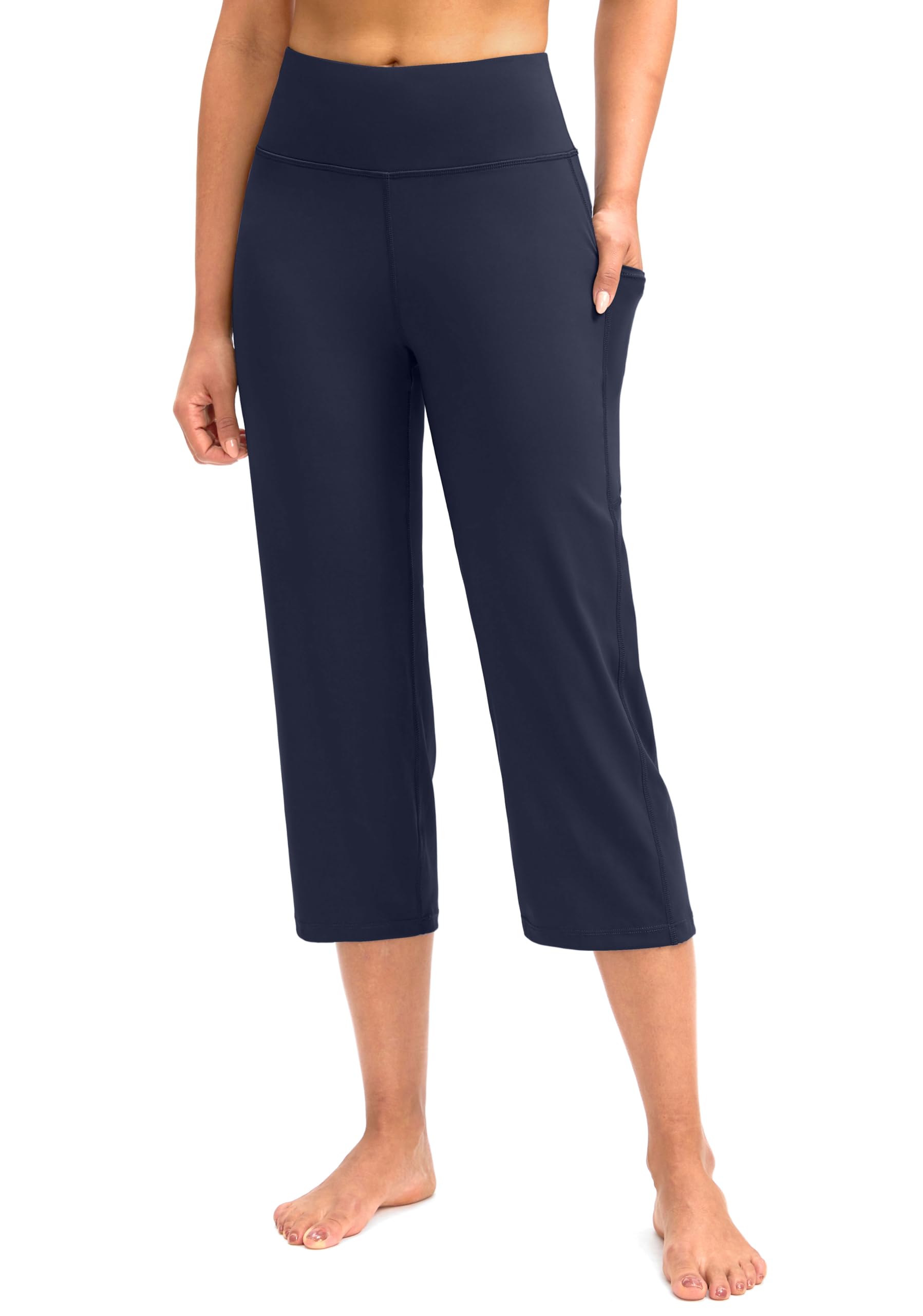 G Gradual Capri Pants for Women High Waist Workout Yoga Pants with Pockets Tummy