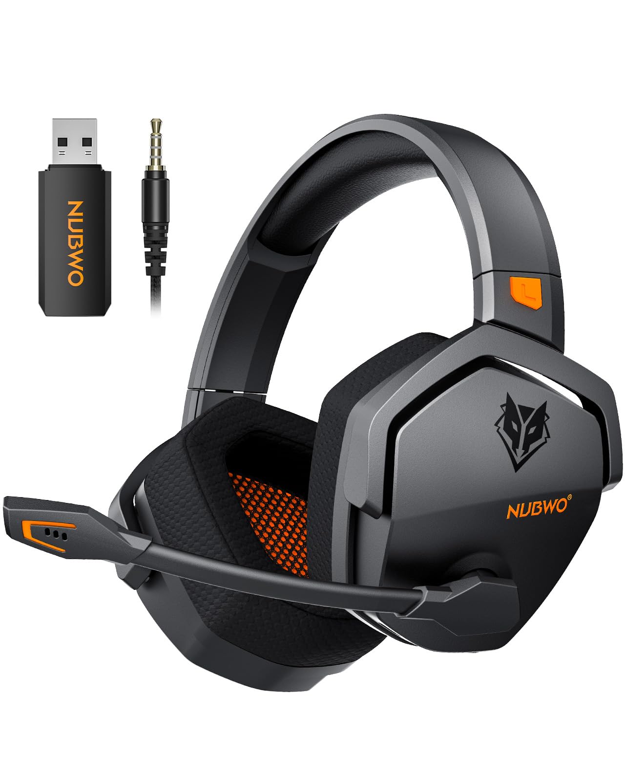 NUBWO Wireless Gaming Headset with Mic for Ps5 Ps4 PC, Zero Interference, 100-Ho