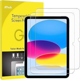 JETech Screen Protector for iPad (A16) 11th/10th Gen, 2-Pack | For 2025/2022 Model, HD Clear, Anti-Scratch Tempered Glass
