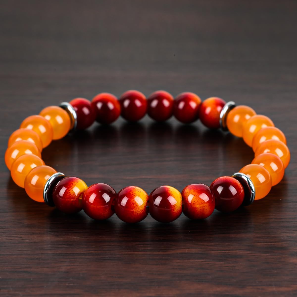 Mens Bracelet Matte Black Solid Onyx Handmade Zodiac Beaded Bracelets Natural St