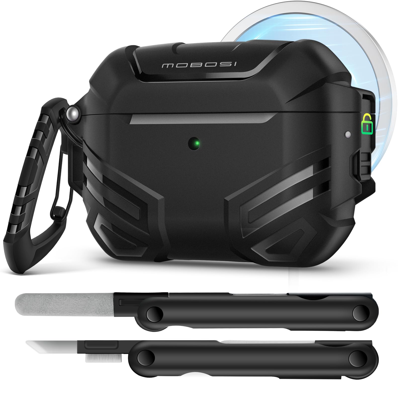 MOBOSI for AirPods Pro 3 Case, Fit for MagSafe, Black | Compatible with AirPods 