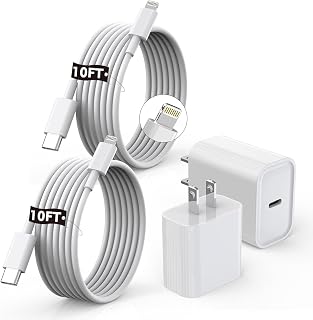[Apple MFi Certified]10FT Fast iPhone Charger,Extra Long Apple Charger Fast Charging 2Pack USB C Charger Block Plug + 10Foot Lightning Cable Cord for iPhone 14/Pro/Pro Max/Plus/13/12/11/XS/XR/X/SE2022