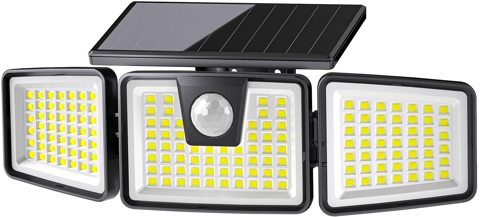 156LED Solar Lights Outdoor, Solar Security Lights Outdoor Motion Sensor 270° Wi