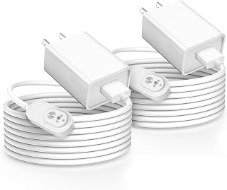 Arlo Camera Charger 10FT 2 Pack Compatible with Ar lo Pro 5S 2K, Pro 4, Pro 3, Ultra 2, Ultra, Floodlight, Go 2 Cameras, arlo Magnetic Charging Cable Outdoor Weather Resistant Connector Power Adapter