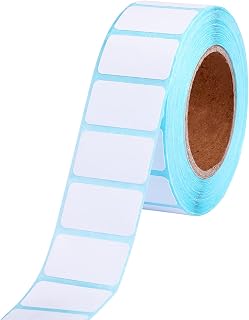 1 Roll/1000 Pieces White Rectangle Adhesive Labels 1 x 0.6 Inch Self-Adhesive Writable Labels for Containers, Jars, Bottles and Office Supplies