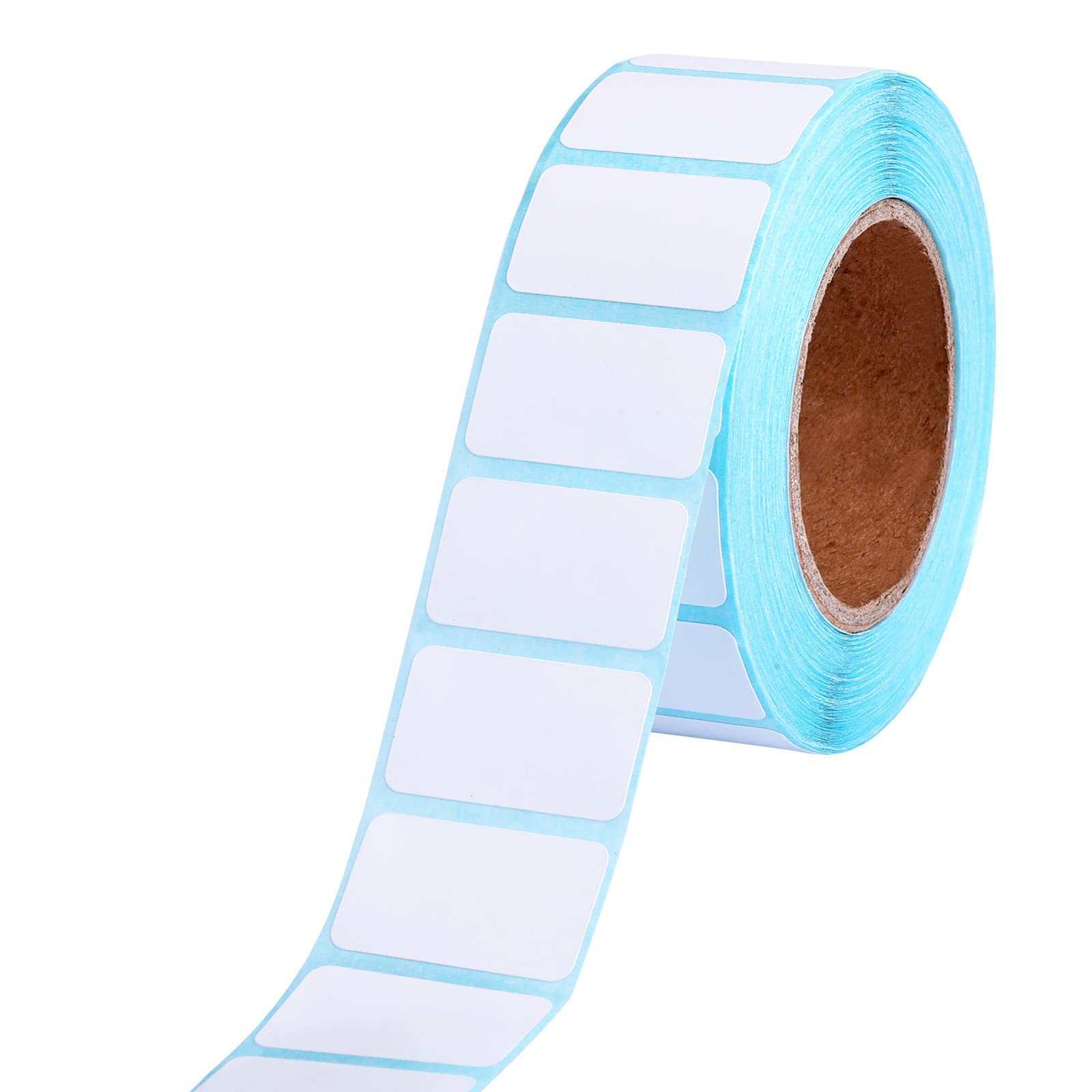 1 Roll/1000 Pieces White Rectangle Adhesive Labels 1 x 0.6 Inch Self-Adhesive Wr