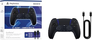 PlayStation DualSense® Wireless Controller – Midnight Black + USB Cable for PC