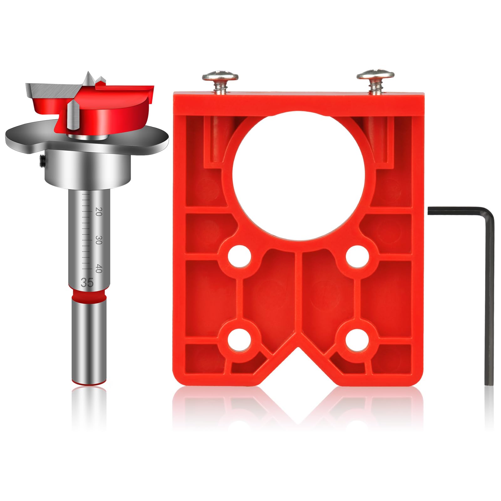 Hakkin Hinge Jig 35mm Door Hinge Jig Drill Guide Concealed Hinge Jig | with Fors