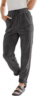 EVALESS Womens Corduroy Pants Straight Leg Fall Teacher Pants