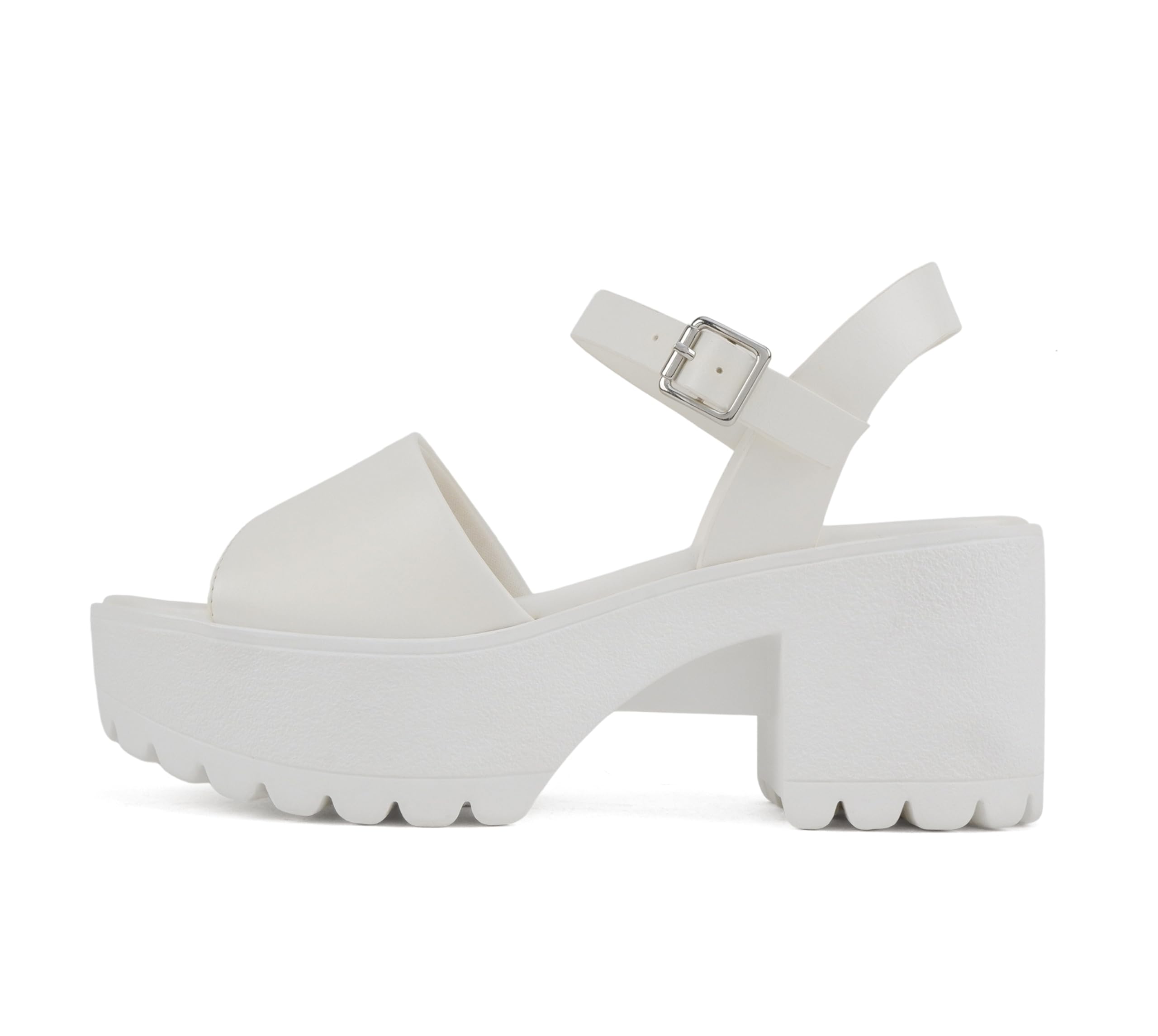 Soda "Stacie" ~ Women's Open Toe Pulley Sole Mid Heel Adjustable Ankle Strap San