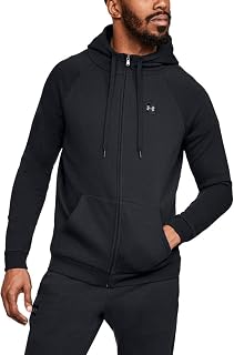 Under Armour Men's Ua Rival Cotton Fz Hoodie Sporty Sweat Jacket, Warm Hoodie with Full Zip (Pack of 1)