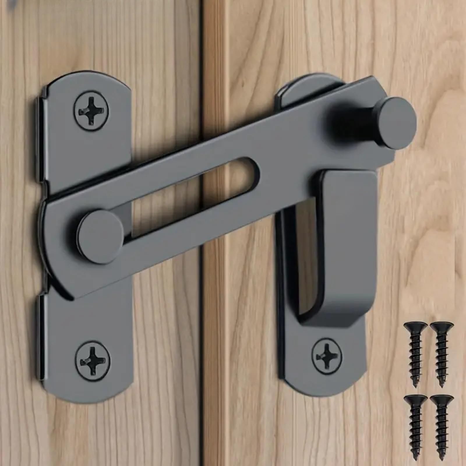 Sliding Barn Door Lock,Secure Your Doors with 180° Angle Barn Door Lock, Safe Ba
