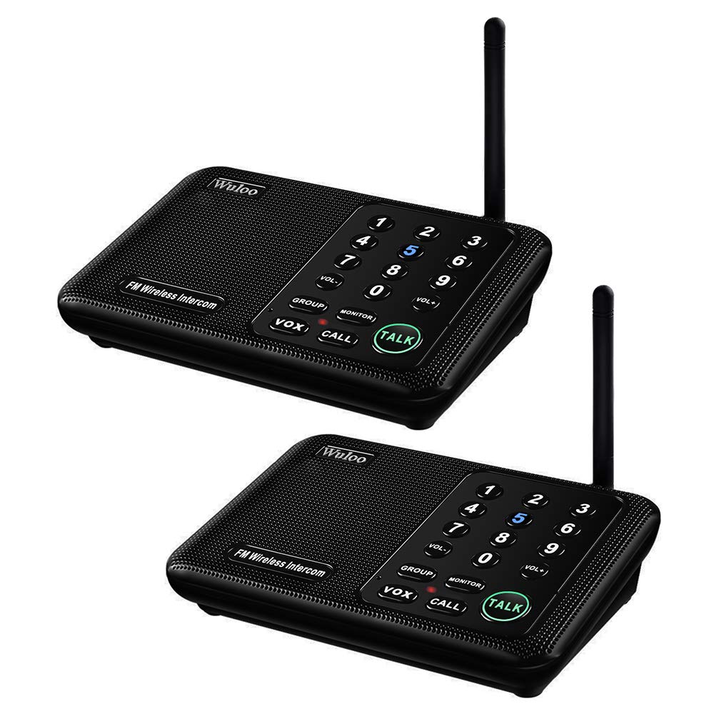 Wuloo Intercoms Wireless for Home 1 Mile (5280 Feet) Range 10 - Channel, Wireles