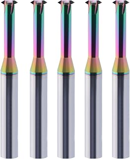 Metric Carbide Thread Milling Cutters for Aluminum 5pcs D4.8×Picth0.5-1.5