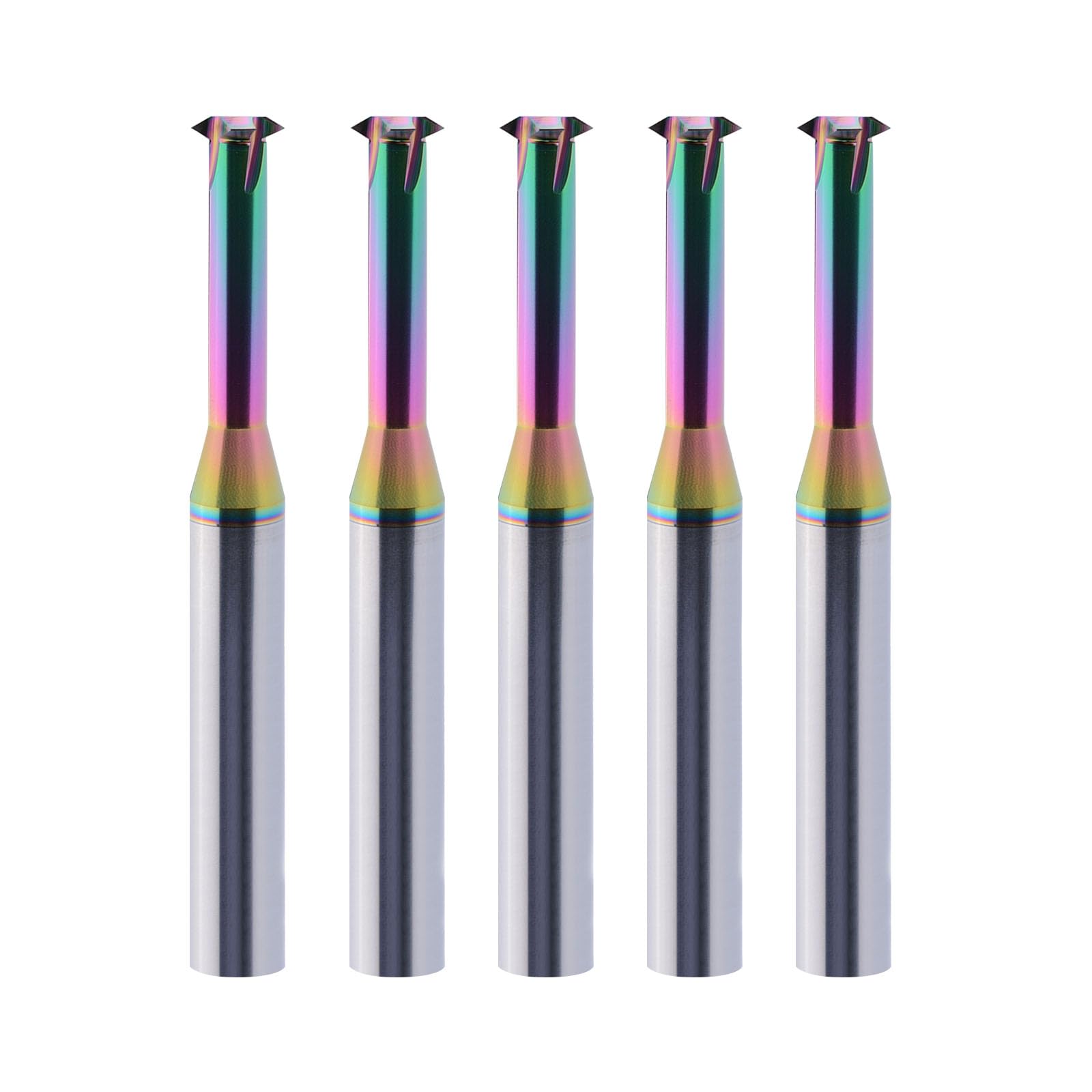 Metric Carbide Thread Milling Cutters for Aluminum 5pcs D4.8×Picth0.5-1.5