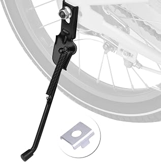 SEISSO Bike Kickstand for Kids Bike, Universal Rear Side Bicycle Kick Stand, Premium Steel with Pad, Replacement Child Kickstand