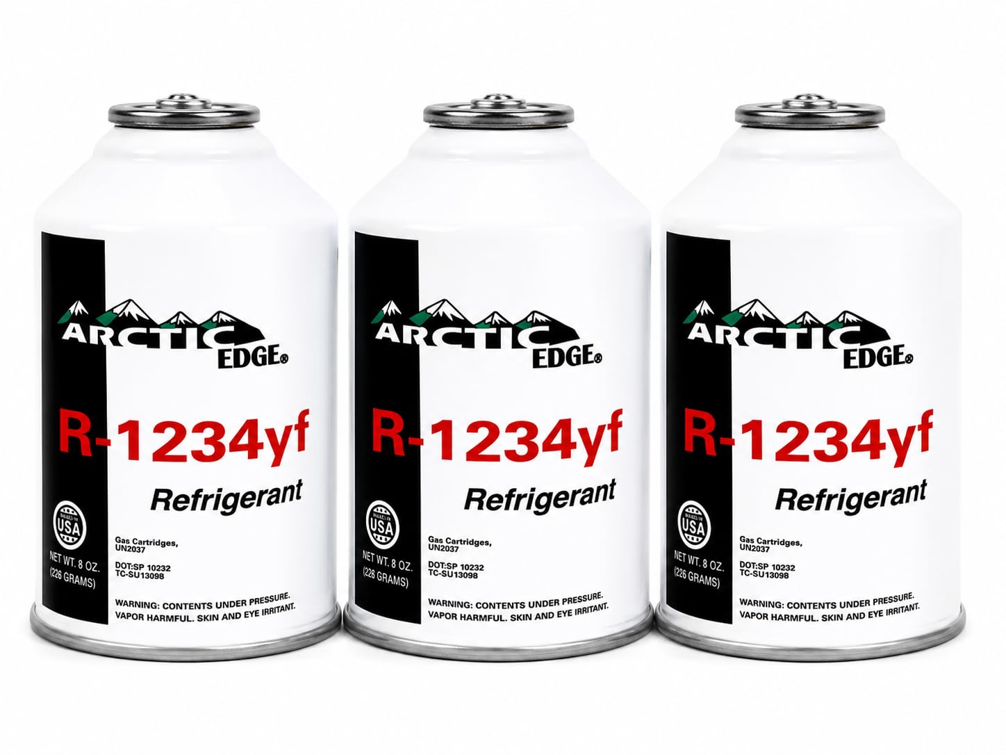Arctic Edge R1234yf Refrigerant for MVAC Use, 8 oz Self-Sealing Can with R1234yf