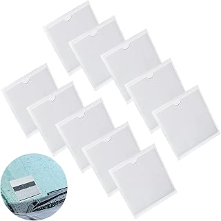 Hotop 10 Pack Parking Permit Holder, Ticket and Note Holders for Car, Van, Caravan Windscreen（105 x 105 mm）