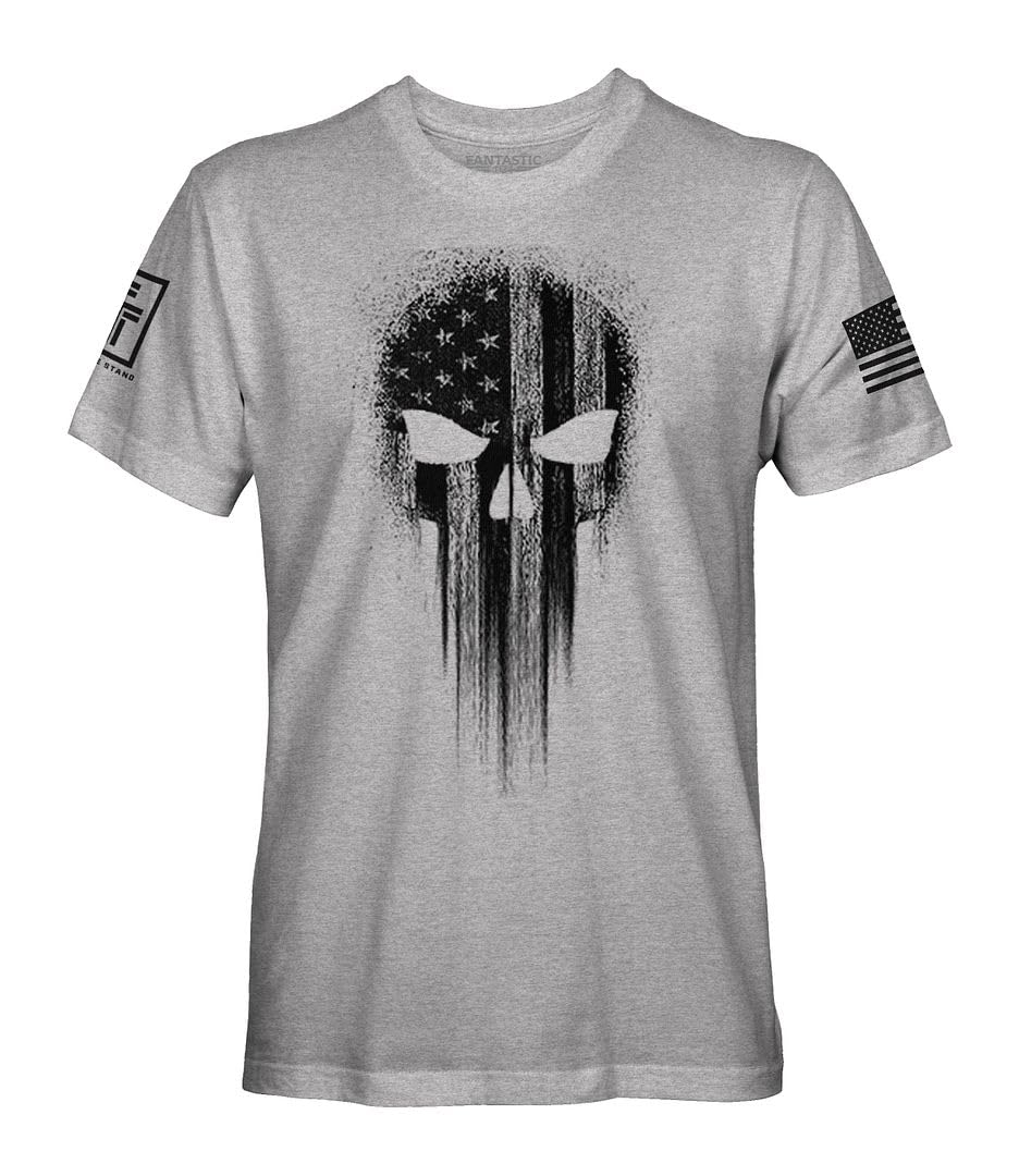 Fantastic Tees USA American Skull Men's Patriotic T-Shirt