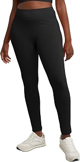 Hanes Originals Women's Leggings, Comfortable Leggings for Women, High-Rise Leggings, 27" Inseam Black