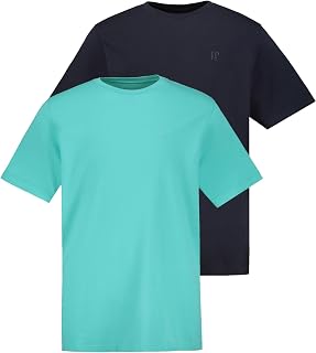 JP 1880 Men's Plus Sizes L-8XL 2-Pack Crew Neck Basic Collection 702637