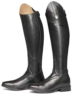 Autumn Tall Boots Equestrian(34-48), Western Style Long Boots, Wear-Resistant + Back Zipper, Unisex/Slip Resistant, Knee High/Mid Heel (3-5cm), for Spring/Autumn,38,Black