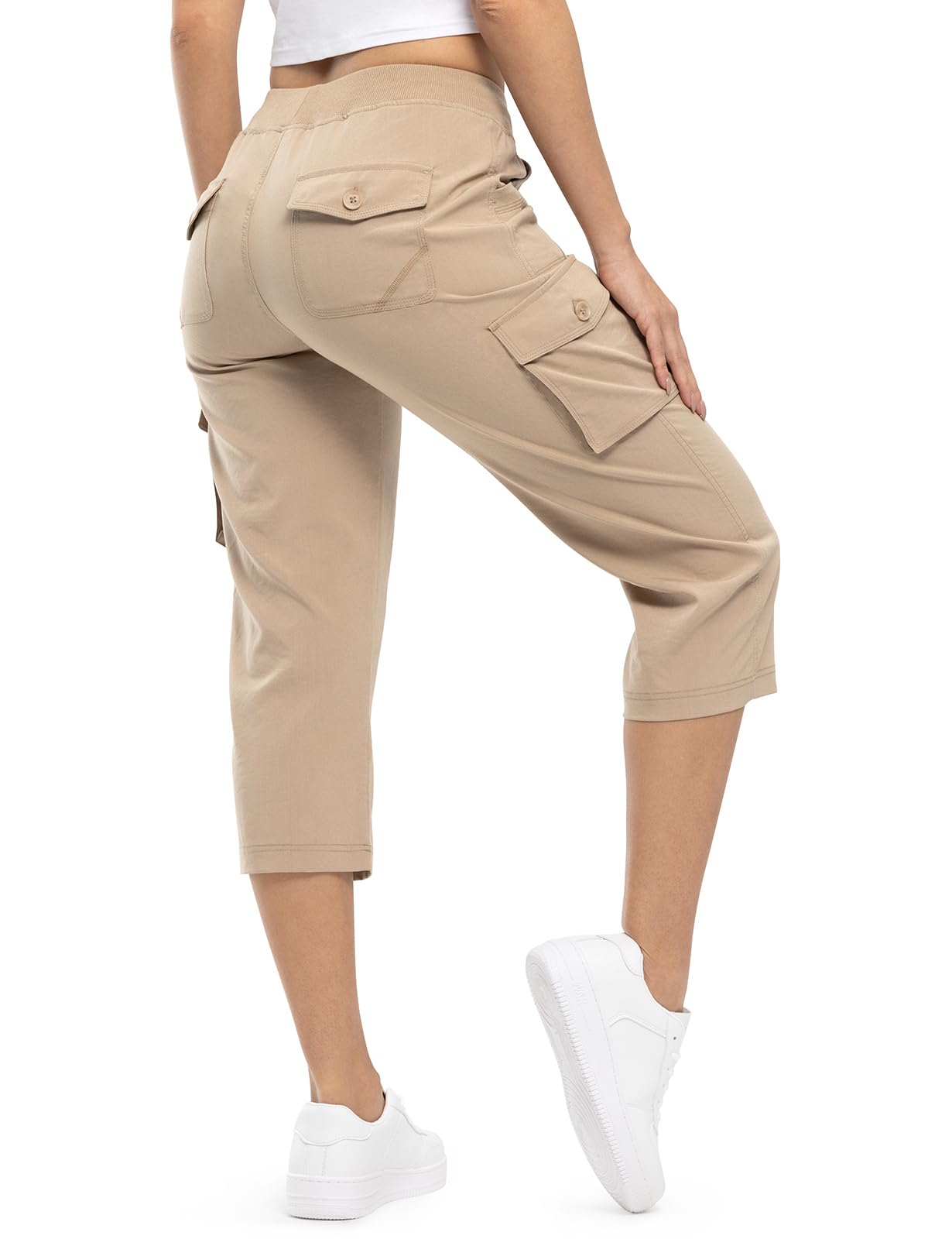 TBMPOY Donne Cargo Capris Escursionismo Pantaloni leggeri Quick Dry Casual Viagg