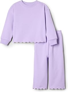 Amazon Essentials x Sofia Grainge Toddlers and Baby Girls' French Terry Trouser and Top Set