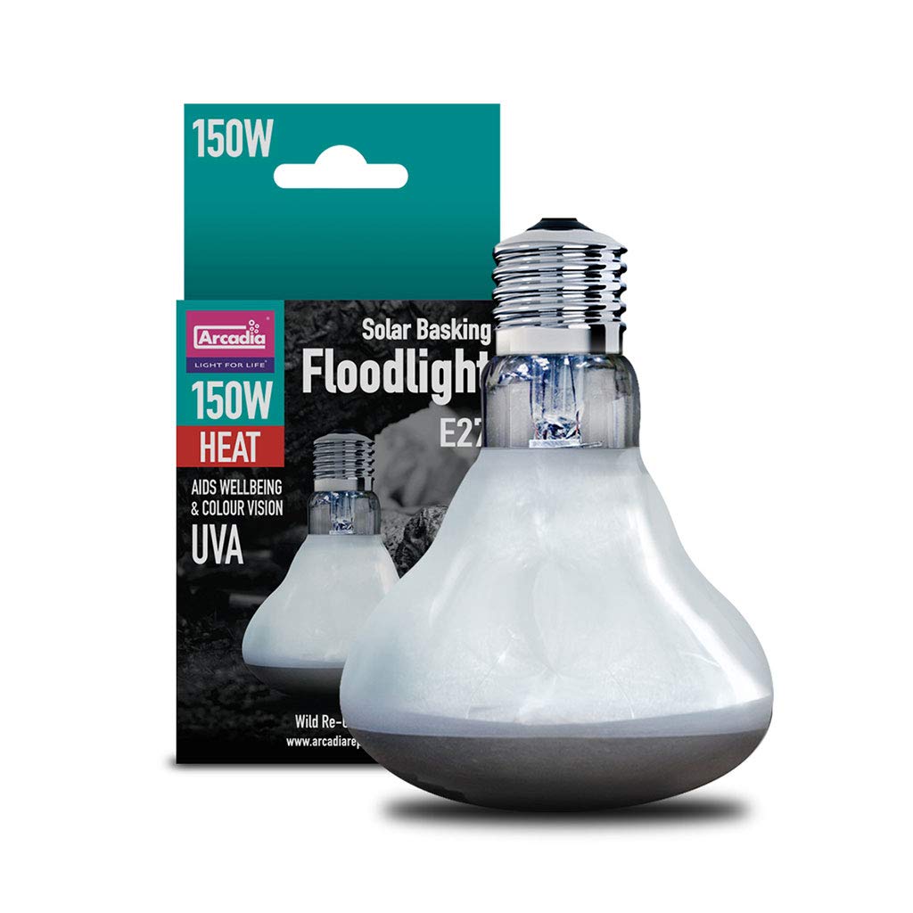 Arcadia Reptile Essential UVA Solar Basking Floodlight (150W) | Provides an Ambi