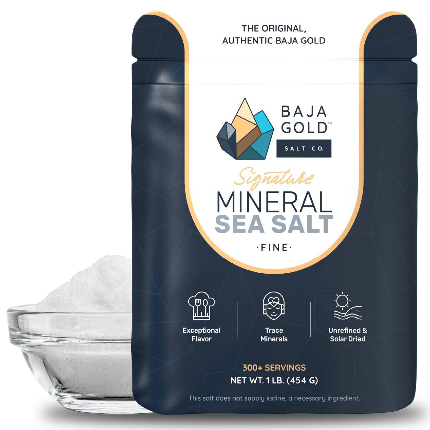 Baja Gold Signature Mineral Sea Salt, Gary Brecka Choice, Fine 1 lb Bag | Fine U