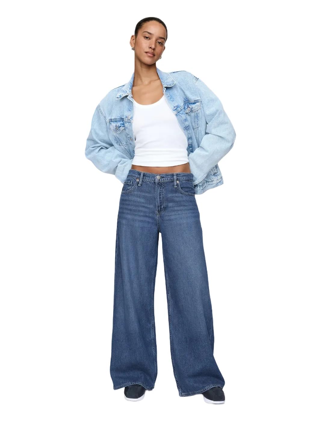 Gap Womens Mid Rise Baggy DenimJeans