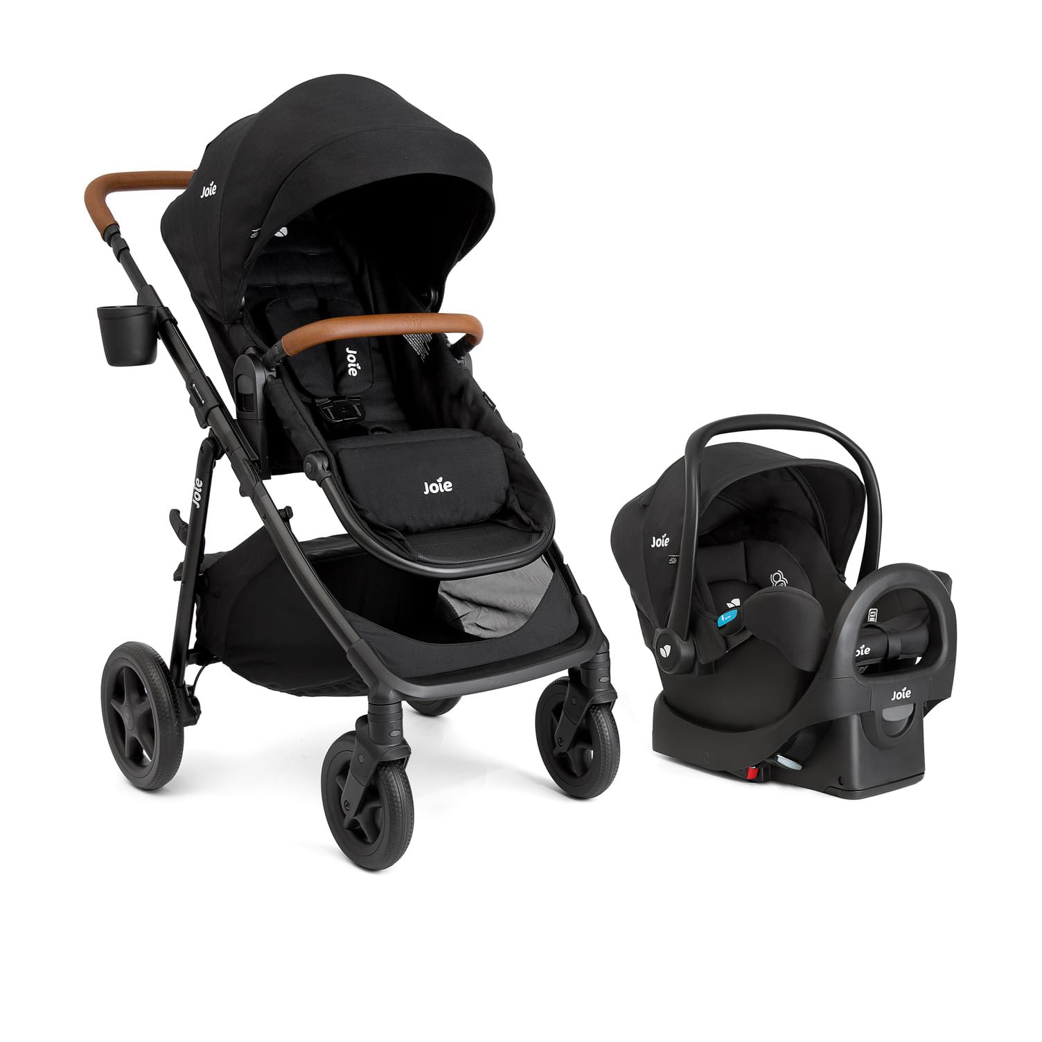 Joie Ginger 4-in-1 Pramette Stroller & Rue Infant Car Seat Travel System | Light