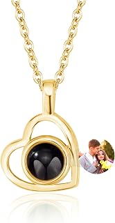 Easycosy Personalised Photo Necklace 2026 Gift Ideas for Women | Personalised Photo Necklace, Woman Necklace with Projected Photo, Personalized Heart Pendant for Mom Friend Her