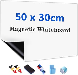 JOMUSAGA Magnetic Whiteboard Self Adhesive 50 x 30 cm Dry Erase