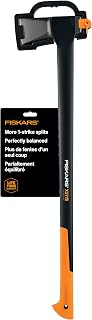 Fiskars X27 Super Splitting Axe 36", for Taller Users on Large Logs | Split Firewood, Insert-Molded Forged Steel Head, Shock-Absorbing Handle, Camping & Bushcraft Gear, Includes Sheath