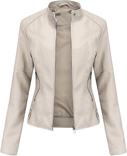 DEAR MODEL Faux Leather Jacket Women Bomber Jacket Women's Belted Motorcycle Jacket