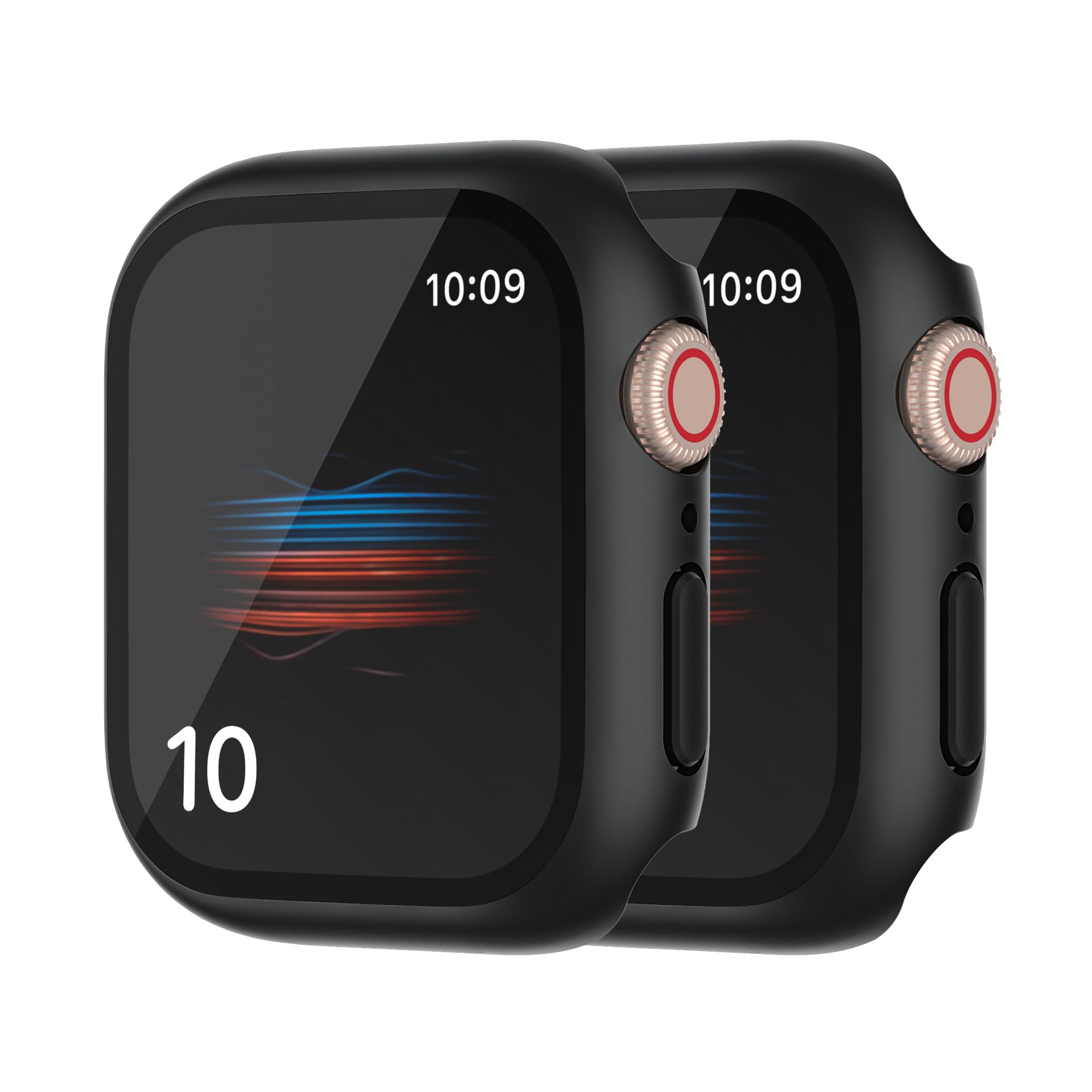2 Pack 46mm Matte Hard Case Cover for Apple Watch Series 10 Series 10 Tempered G