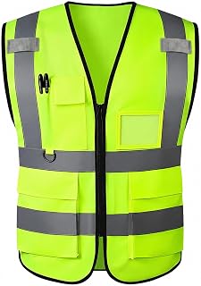 Tydon Guardian Hi Vis Vest Reflective Vest for Men Women High Visibility Reflective Safety Security Vest Breathable With Pocket Zipper Front Meets ANSI/ISEA Standards