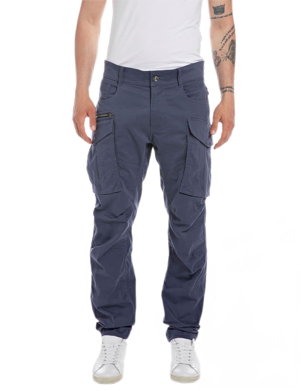 Replay Joe Men's Regular Fit Cargo Trousers Made of Comfort Cotton