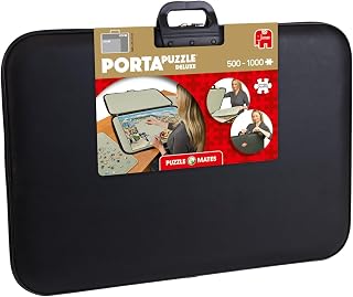 PORTA PUZZLE Deluxe - Portable Jigsaw Puzzle Board for 500 to 1000 Pieces | Non-Slip, Lightweight Felt Material - Easy to Store Puzzle Mat, Sorter & Organiser with Carry Handle - 83 x 62 x 24 cm, Jumbo