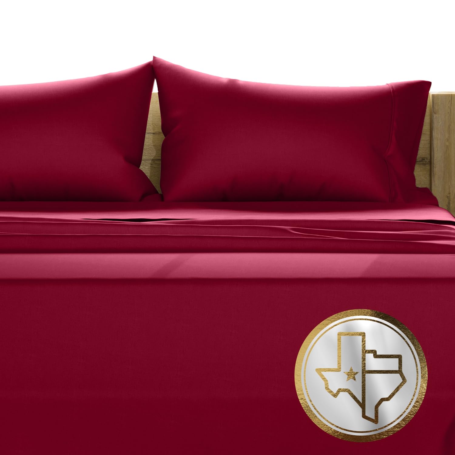 TEXAS LINEN CO. 100% Egyptian Cotton Sheets California King Size - Luxury 1500 S