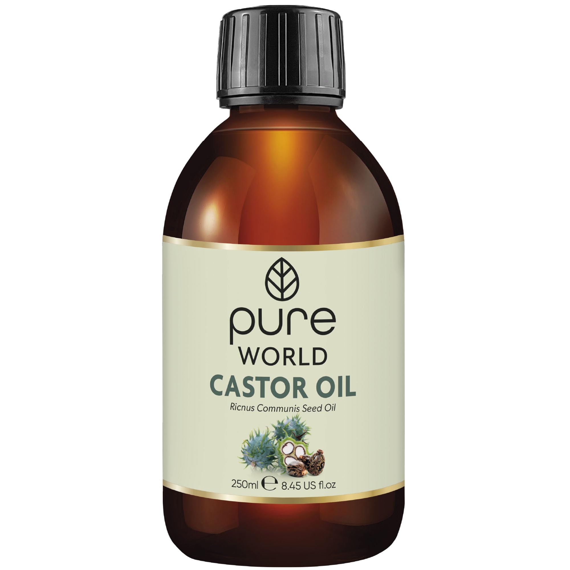 Pure World Natural Castor Oil 250ML Cold & Freshly Pressed 100% Pure and Undilut